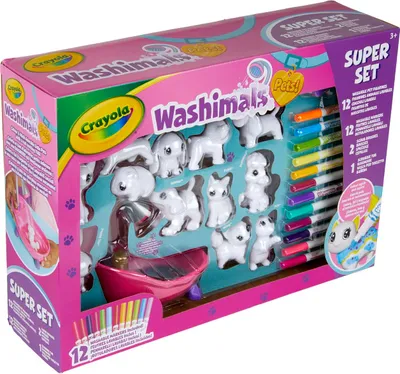 Produktbild von Crayola Washimals Deluxe Spielset - Kreatives Spielzeug Tiere