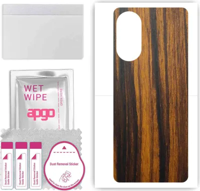 Produktbild von apgo Rückseite Schutzfolie, Skin, kompatibel mit Infinix Hot 11S, Hinten Displayschutzfolie aus Vinylfolie, kratzfest, einfache Montage - Tigerwood