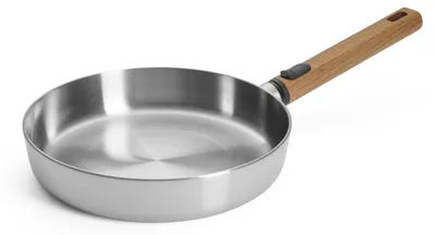 Produktbild von Woll – Logic Steel Flachpfanne Ø 24 cm Edelstahl, 5 cm hoch – Induktion – PFAS-f