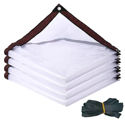 Produktbild von Wasserdichtes Abdeckplane - Transparentes Plane - Staubdicht - Winddicht - PE-Material - 2 x 4 m - Langlebig und Robust