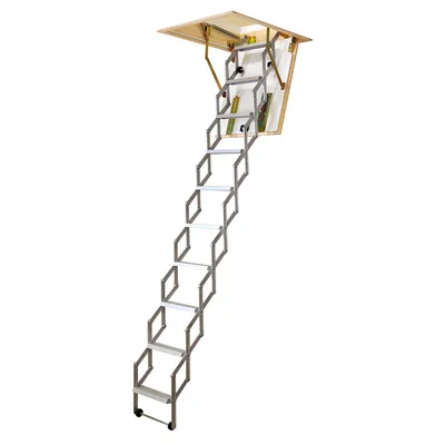 Produktbild von Dolle alu-fix Bodentreppe Scherentreppe bis 260cm Raumhöhe 70x70cm mit U-Wert 0,90