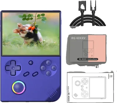 Obrázek produktu pro Kapesní herní konzole, 4,0palcový displej, dvoupásmová WLAN, joysticky s RGB osvětlením, modrá barva, 256G a 256G PSP