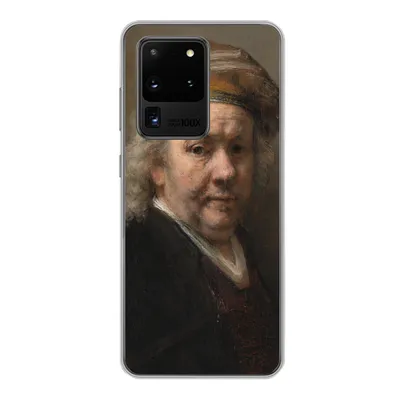 Produktbild von MuchoWow® Handyhülle Schutzhülle Hülle für Samsung Galaxy S20 Ultra Selbstbildnis - Gemälde von Rembrandt van Rijn Silikon Softcase Handy Hülle - Karteninhaber