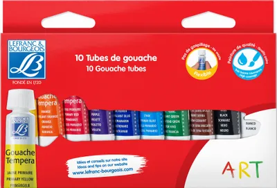 Obrázok produktu pre LEFRANC & BOURGEOIS Kvašová farba, 10 x 10 ml, škatuľka