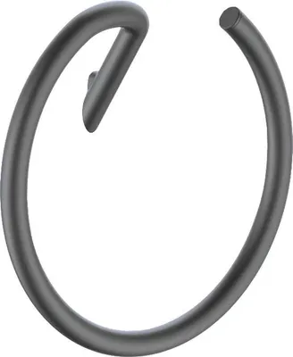 Produktbild von Wandhandtuchhalter - rund, Messing, 24 cm, Silber, Deante