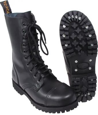 Produktbild von PureTrash Stiefel, 10-Loch Pure Trash,schwarz, Stahlkappe, Schrauben