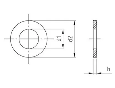 Immagine prodotto di Rondella DIN 125 A M10 /10,5 acciaio inox A2 / conf. 1 pz