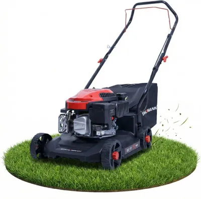 Produktbild von Rasenmäher Benzin BR390 – 4,0PS (2,9kW) 127ccm, 39cm Schnittbreite, Schnitthöhenverstellung, kompakt, 35L Fangkorb