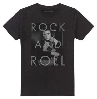 Produktbild von Elvis Presley - "Rock And Roll" T-Shirt für Herren/Damen Uni TV33469 (XL) (Schwarz)