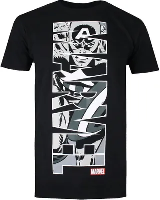 Produktbild von Captain America - T-Shirt für Herren TV202 (M) (Schwarz/Grau)