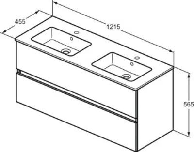 Produktbild von IDEAL STANDARD R0576WG Möbelpaket Eurovit+ m.WT 121cm Weiß