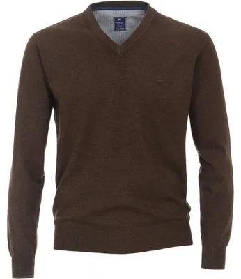 Produktbild von Redmond - Herren Pullover mit V-Ausschnitt in verschiedenen Farben (600), Größe:L, Farbe:Braun(32)