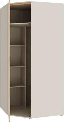 Image de Armoire d'angle WEXLIN,Reproduction Sable et Chêne, 1 Porte Battante, 92,2 x 92,2 x 193,7 cm