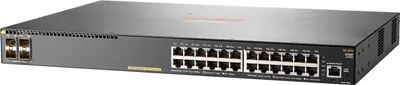 Image de HPE Aruba 2930F 24G PoE+ 4SFP+ - Commutateur - L3 - géré - 24 x 10/100/1000 (PoE+) + 4 x 1 Gigabit/10 Gigabit SFP+ (Uplink) - montable en rack - PoE+ (370 W)
