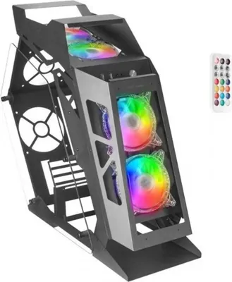 Produktbild von Mars Gaming MC61, Tower, PC, Schwarz, micro ATX, Mini-ITX, Gehärtetes Glas, 18,5 cm