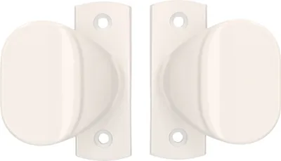 Zdjęcie produktu dla KOTARBAU® Zestaw 2 pokretel 65 mm bialy z krótka plytka do silowników profilowych do bram i furtek