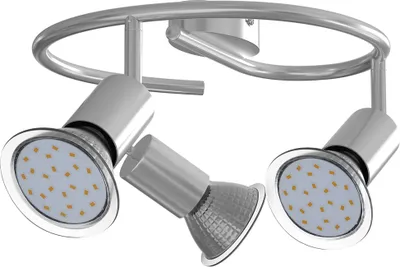 Produktbild von MONZANA® LED Deckenstrahler Spot Lampe 3 flammig geschwungen 9W schwenkbar GU10 mit Leuchtmittel Spotleuchte Deckenlampe