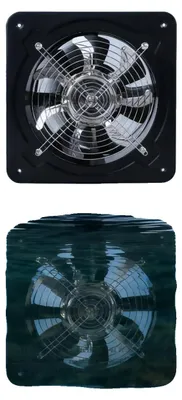 Image de Ventilateur d'extraction, puissance 80 W, vitesse 2800 tr/min, débit d'air 850 m³/h, tension 220 V/50 Hz, niveau sonore 60 dB