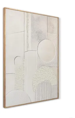 Immagine prodotto di STYLER, quadro su tela, 70x100 cm, con elementi dipinti a mano, decorazione da parete incorniciata, quadro moderno, ideale per soggiorno o camera da letto