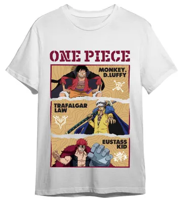 Produktbild von One Piece Monkey D. Ruffy, Trafalgar Law & Eustass Kinder-T-Shirt fü r Erwachsene