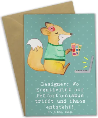 Produktbild von Mr. & Mrs. Panda Glückwunschkarte Designer Magie - Meeresbrise - Geschenk, Gestaltung, visuelle Kunst, Beruf, Berufe, Grußkarten, einladungskarten, osterkarten