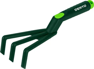 Produktbild von VERTO Grubber mit 3 Zinken Klein Gartenkralle mit Holzgriff 29 cm Hand Kultivator Handgrubber Kleingrubber – eng
