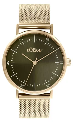 Produktbild von s.Oliver Damen Uhr Armbanduhr Edelstahl IP Gold 2036584