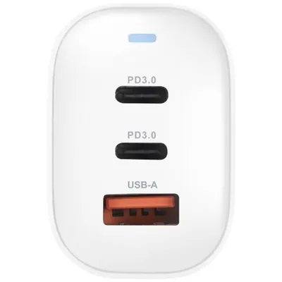 Productafbeelding van VOLTCRAFT UC-3ACX004 Reisadapter, 65 W, 1x USB-A, 2x USB-C® USB PD, wit, GaN, met Europese adapter, met Britse adapter, met