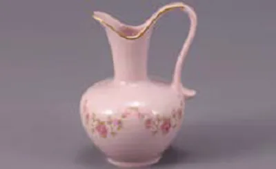 Image de Carafe, porcelaine rose, 9 cm, fleurs, Leander