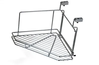 Produktbild von Wesco Relingsystem Eckregal Küchenreling Eckablage Chrom Gewürzbord Gewürzregal