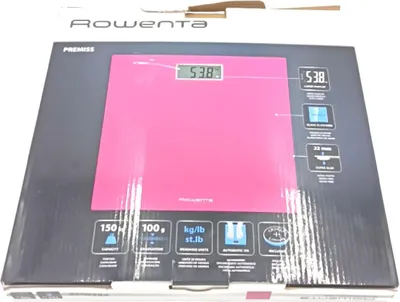 Produktbild von Rowenta Premiss BS1403, Elektronische Personenwaage, 150 kg, 100 g, Pink, kg, lb, ST, Quadratisch