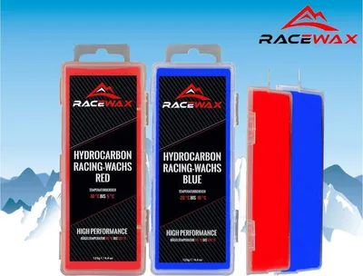 Obrázok produktu pre RaceWax Hydrokarbónové pretekárske vosky Skiwax Profi-Wax Cold Mix Red-Blue 250g