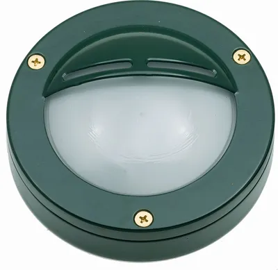 Produktbild von Außenwandleuchte Messing Glas rund Ø 14 cm IP64 Grün GX53 Maritim Wandlampe außen Keller Treppe