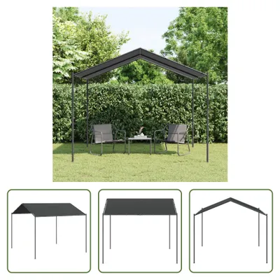 Immagine prodotto di The Living Store gazebo da giardino antracite 3x3 m in acciaio e tessuto