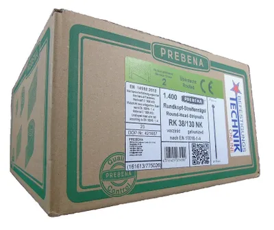 Produktbild von 20° RK Streifennägel 3,8x130mm glatt verzinkt für Nagler Bostitch Prebena Paslode KMR BeA 1,4M