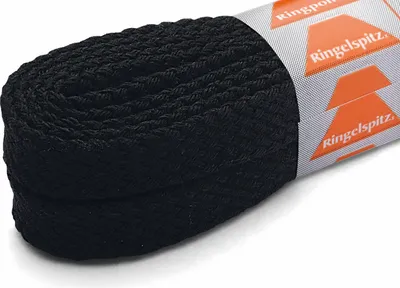 Produktbild von RINGELSPITZ - Flach Medium Fein – Vielseitige Schnürsenkel für Jeden Anlass - 120 cm, schwarz