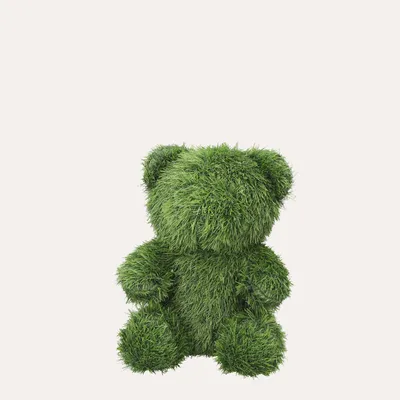 Immagine prodotto di KEYHOMESTORE | Orso Verde Piccolo in Erba Sintetica H.40x28x25 cm