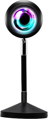 Image de INF Lampe de table Sunset Projection du coucher de soleil, 16 couleurs, télécommande Le noir