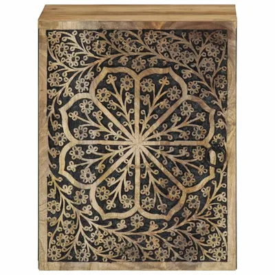 Image de vidaXL Armoire murale de salle de bain 38x33x48 cm en bois massif de mangue