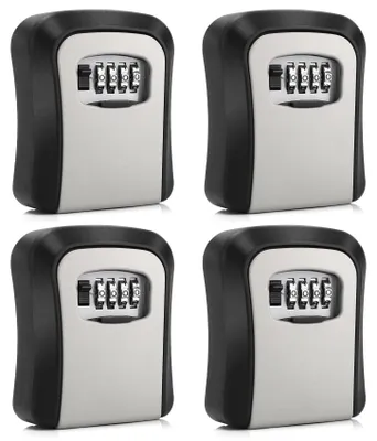 Immagine prodotto di Omgoods - Set di 4 scatole portachiavi con serratura a combinazione
