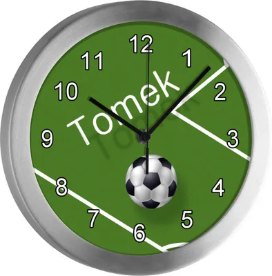 Produktbild von Kinderzimmer Funkwanduhr, Funkuhr Wanduhr Kinder, Fußball 25 cm