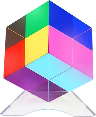 Productafbeelding van Kleurkubus Prisma - Acryl Kubus - Decoratie en Leren - CMY Kleurmenging - 50 mm - Meerkleurig