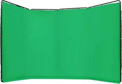 Produktbild von Fotohintergrund - Greenscreen mit Stativ - 2,4 x 4 m - Faltbar - Tragbar - Polyester - Tragetasche - Grün