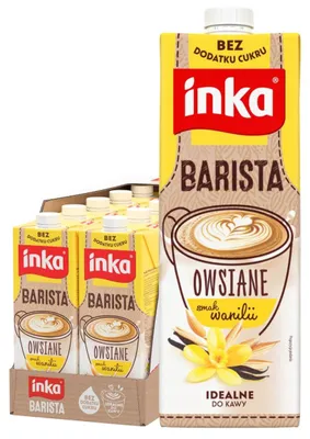Produktbild von Inka Barista Haferdrink Vanille 10x 1L - ohne Zuckerzusatz & aufschäumbar