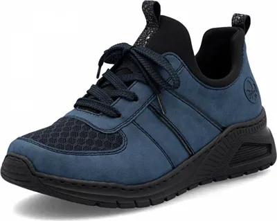 Obrázok produktu pre Rieker dámske nízke tenisky casual moderný cool dizajn šnurovanie M4970, veľkosť:39 EU, farba:Blue