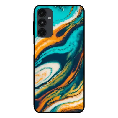 Produktbild von Smartphonica Handytasche für Samsung Galaxy A34 5G Marmor-Look - Rückseite Abdeckung Marmor Fall - Grün