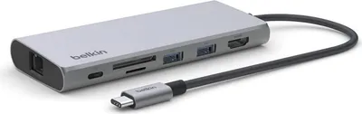 Image de Belkin CONNECT USB-C 6-en-1 Multiport-Hub 100W INC009btSGY