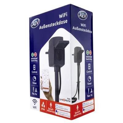 Produktbild von REV Link2Home Außen-Steckdose m Erdspieß 2-fach