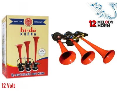Image de Klaxon musical (sifflet) HI-DO « Baby Shark » et 12 autres mélodies pour bus/minibus/voiture, 12 V, 125 dB