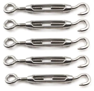 Produktbild von Spannschlösser mit Haken und Öse, Edelstahl 304, 5 Stück